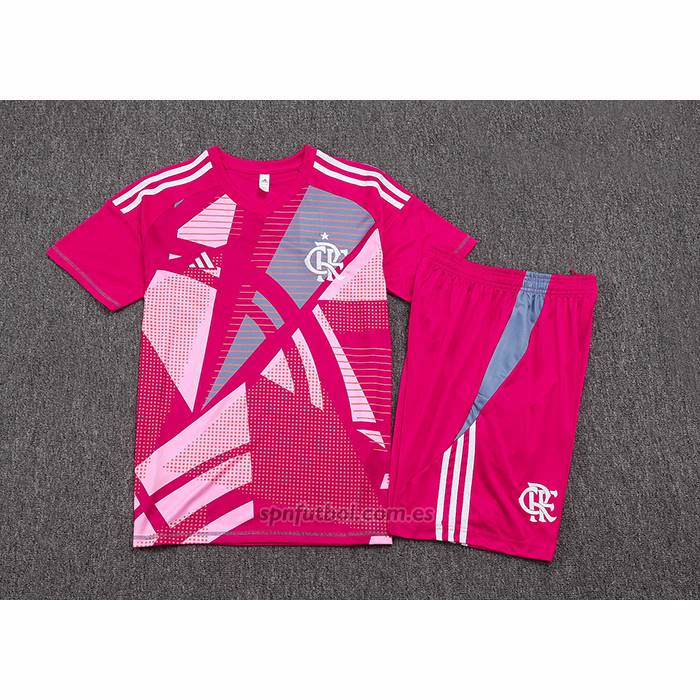 Chandal del Flamengo Manga Corta 2025-2026 Rosa - Pantalon Corto
